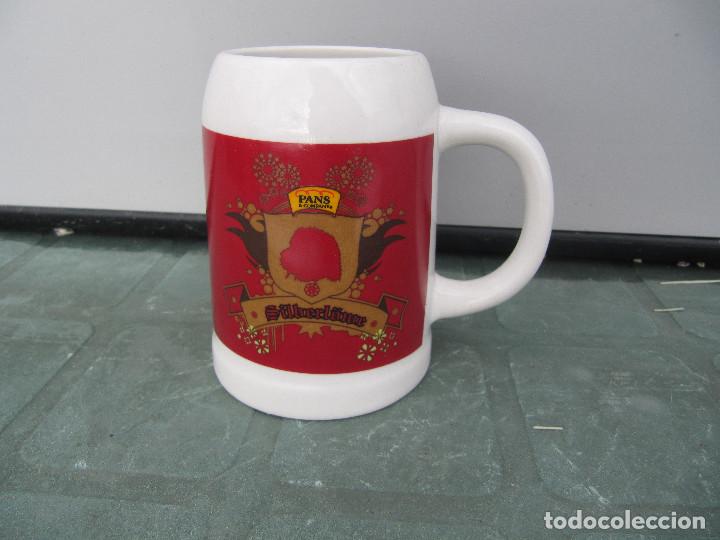 Coleccionismo de cervezas: Taza jarra cer&aacute;mica cerveza pans and company