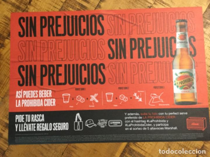 Coleccionismo de cervezas: LA PROHIBIDA CIDER - SALVAMANTEL DE PAPEL - GRUPO MAHOU SAN MIGUEL - PUBLICIDAD LANZAMIENTO 2021