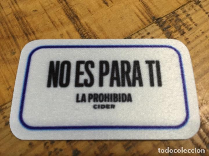 Coleccionismo de cervezas: LA PROHIBIDA CIDER -PARCHE DE TELA IMPERMEABLE -GRUPO MAHOU SAN MIGUEL - PUBLICIDAD LANZAMIENTO 2021