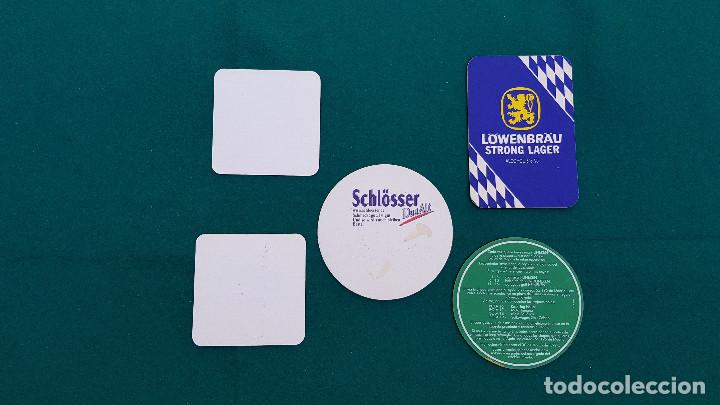 Coleccionismo de cervezas: LOTE 5 POSAVASOS SCHL&Ouml;SSER - HEINEKEN - LOWENBRAU - JAMAICA - L'ESPIGA D'OR