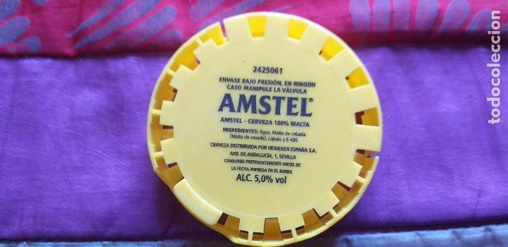 Colecionismo de cervejas: CERVEZA-TB-TAPA BARRIL-AMSTEL