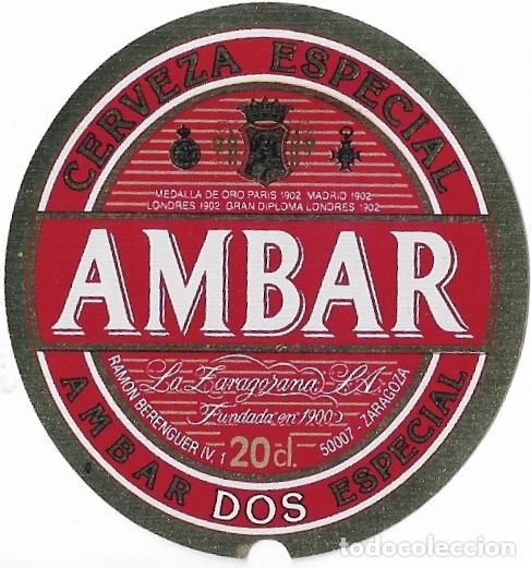 Coleccionismo de cervezas: ETIQUETA CERVEZA ESPECIAL AMBAR DOS 25 CL - SIN USAR