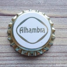 Collectionnisme de bières: CERVEZAS ALHAMBRA TAPÓN CORONA CHAPA SIN USAR BLANCA BLANCO. Lote 238887195