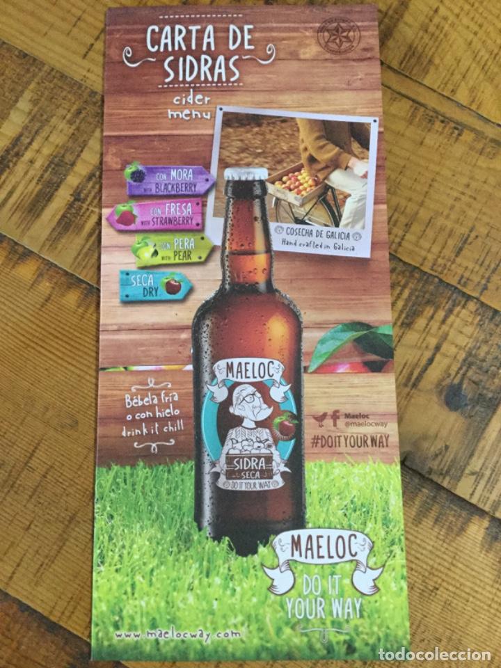 Coleccionismo de cervezas: MAELOC - CARTA DE SIDRAS - SIDRA DE GALICIA - ESTRELLA DE GALICIA