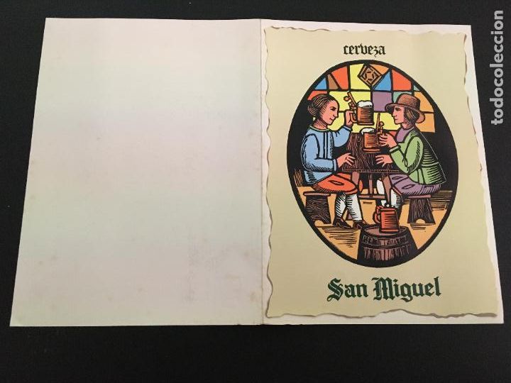 Coleccionismo de cervezas: cerveza san miguel felicitacion navidad original antigua 1971