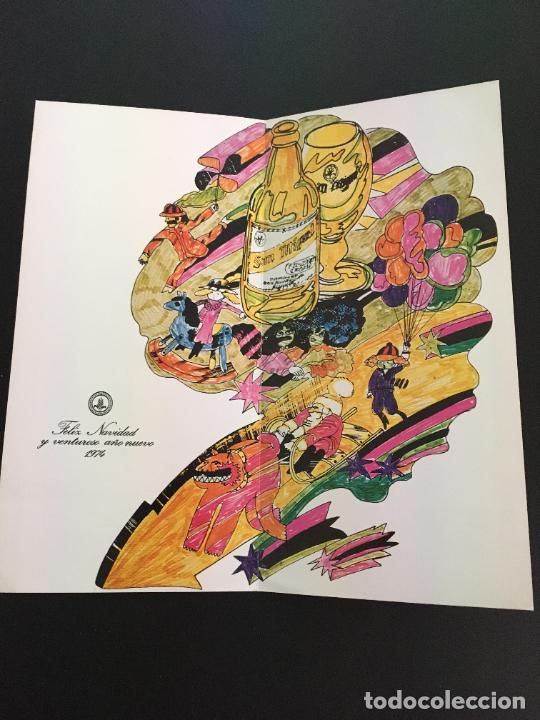 Coleccionismo de cervezas: cerveza san miguel felicitacion navidad original antigua 1974