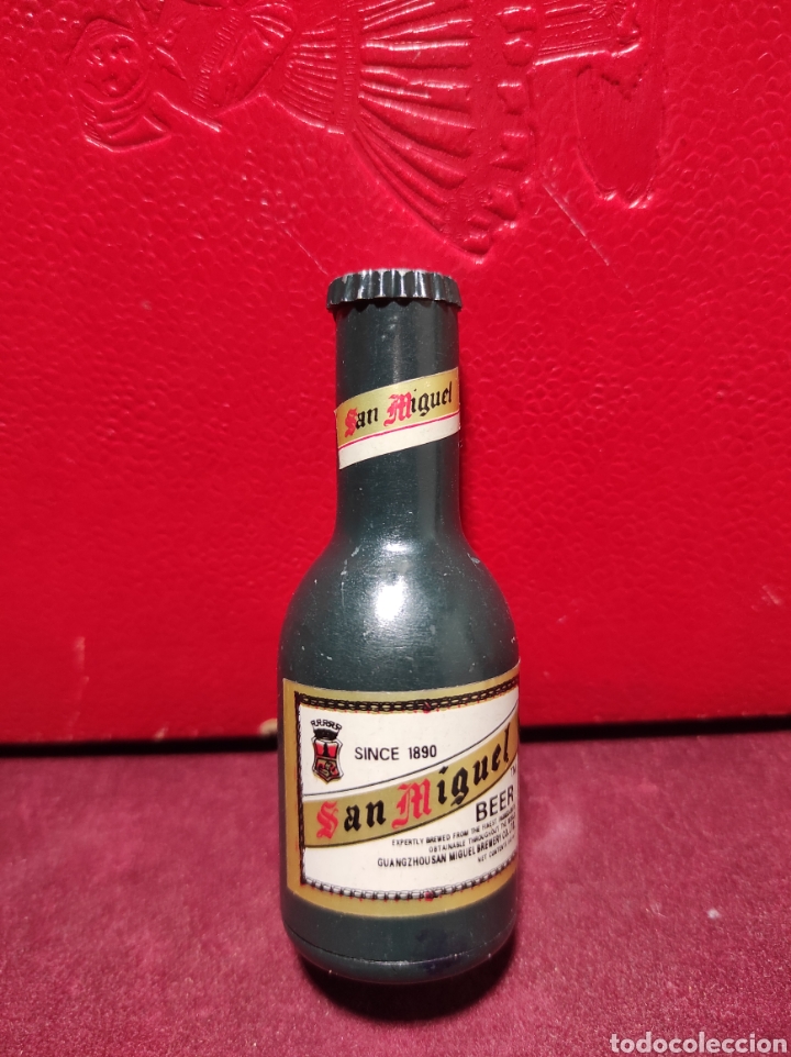 Coleccionismo de cervezas: Mechero CERVEZA SAN MIGUEL a gas 8,5 cm alto