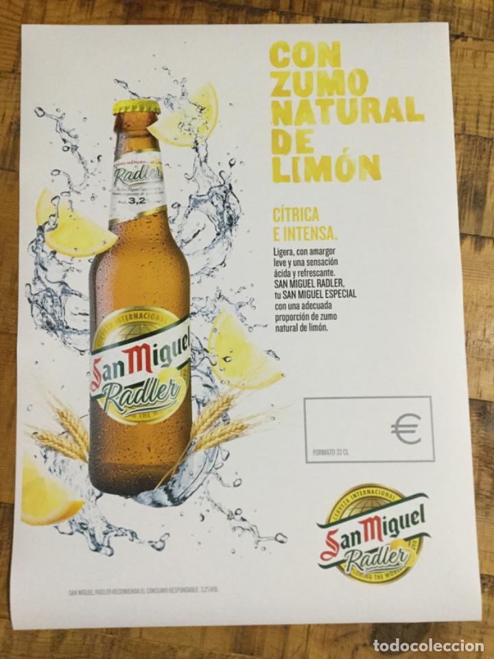 Coleccionismo de cervezas: SAN MIGUEL RASLER - C&Aacute;RTEL P&Oacute;STER DE PAPEL - CERVEZA DE LLEIDA
