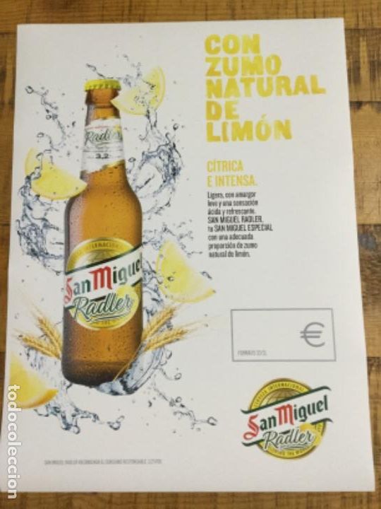 Coleccionismo de cervezas: SAN MIGUEL RASLER - C&Aacute;RTEL P&Oacute;STER DE PAPEL - CERVEZA DE LLEIDA