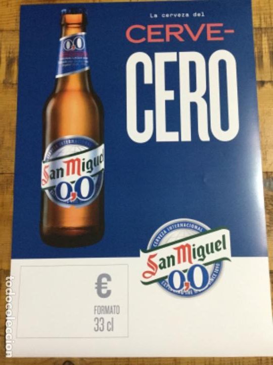 Coleccionismo de cervezas: SAN MIGUEL 00 - C&Aacute;RTEL P&Oacute;STER DE PAPEL - CERVEZA DE LLEIDA