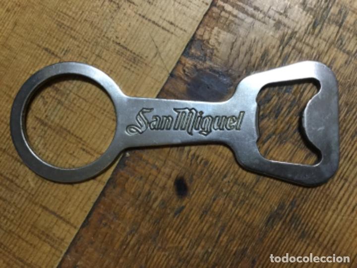 Coleccionismo de cervezas: SAN MIGUEL - ABRIDOR MET&Aacute;LICO - CERVEZA DE LLEIDA
