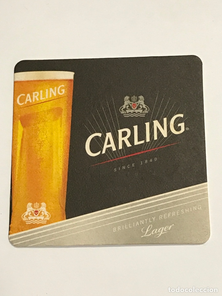 Coleccionismo de cervezas: Posavasos cerveza CARLING impecable - Foto 2