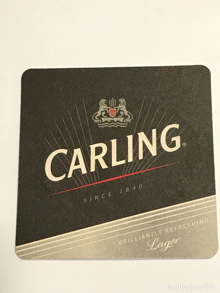 Coleccionismo de cervezas: Posavasos cerveza CARLING impecable - Foto 1