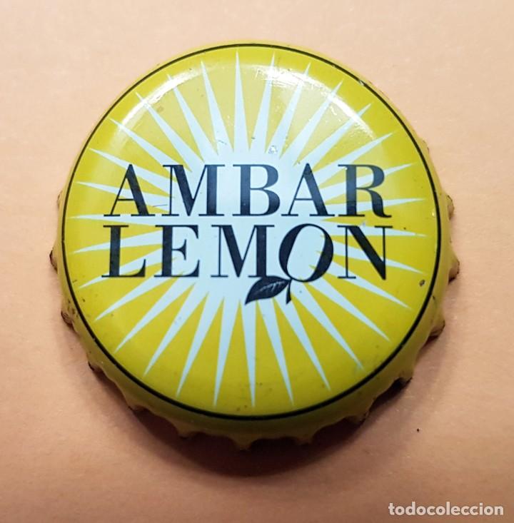 Coleccionismo de cervezas: TAP&Oacute;N CORONA - CHAPA CERVEZA- CROWN CAPS - LA ZARAGOZANA - AMBAR LEMON
