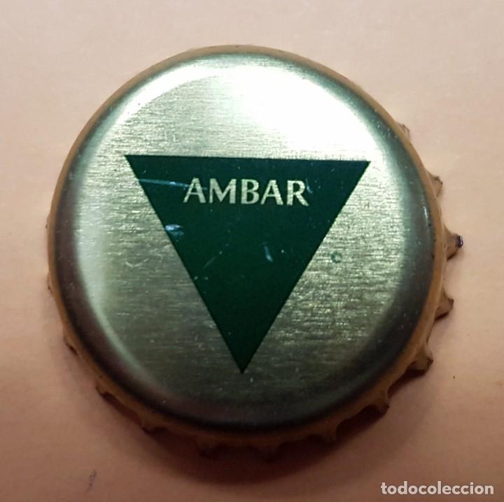 Coleccionismo de cervezas: TAP&Oacute;N CORONA - CHAPA CERVEZA- CROWN CAPS - LA ZARAGOZANA - AMBAR