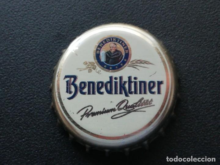 Colecionismo de cervejas: Chapa tap&oacute;n corona de la cerveza alemana BENEDIKTINER PREMIUM QUALIT&Auml;T