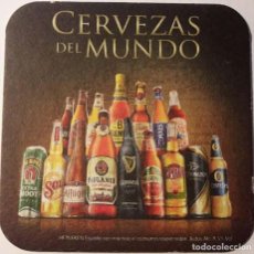 Coleccionismo de cervezas: POSAVASOS CERVEZA HEINEKEN ESPAÑA, CERVEZAS DEL MUNDO. TRASERA EN BLANCO. Lote 252099235