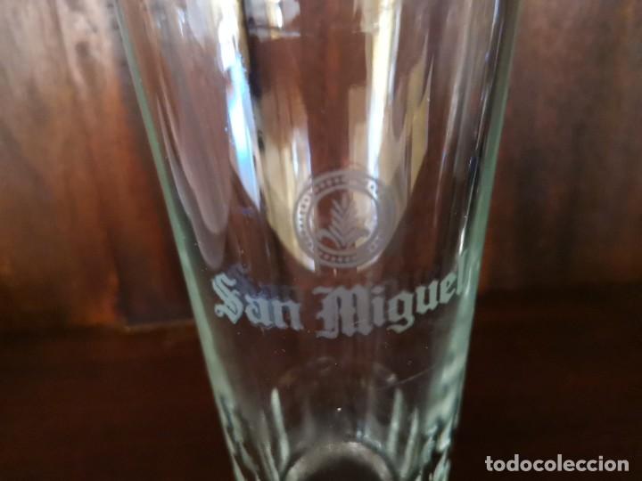 Coleccionismo de cervezas: ANTIGUO VASO CERVEZA SAN MIGUEL