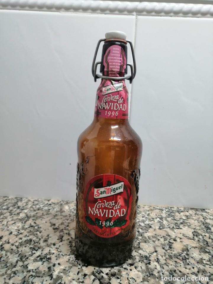 Coleccionismo de cervezas: BOTELLA CERVEZA SAN MIGUEL CERVEZA DE NAVIDAD SERIE LIMITADA A&Ntilde;O 1996