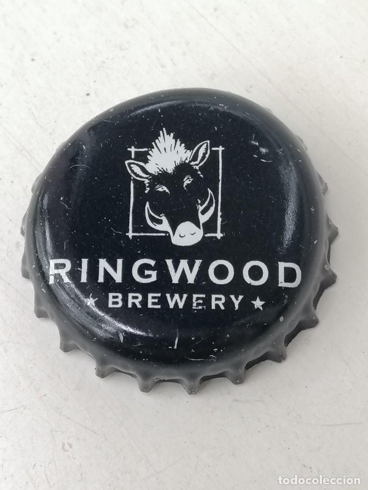 Coleccionismo de cervezas: BIRRA BIER BEER KRONKORKEN CHAPA CERVEZA BOTTLE CAP RINGWOOD.REINO UNIDO.(6)--LOTE N.3273--CARMANJO