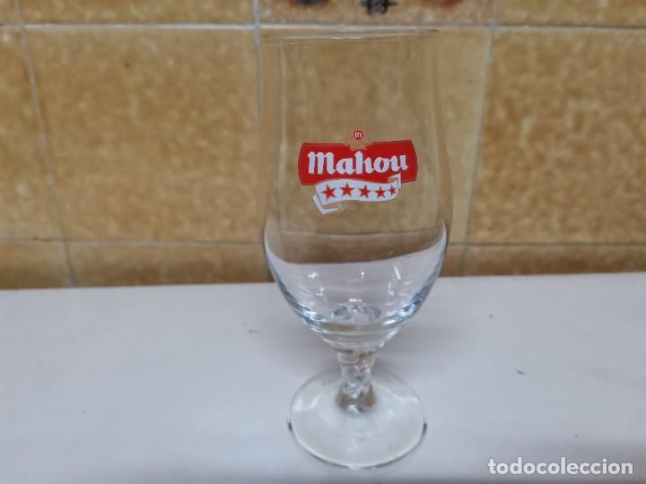 Coleccionismo de cervezas: COPA CERVEZA MAHOU CINCO ESTRELLAS 17,5 CM ALTURA