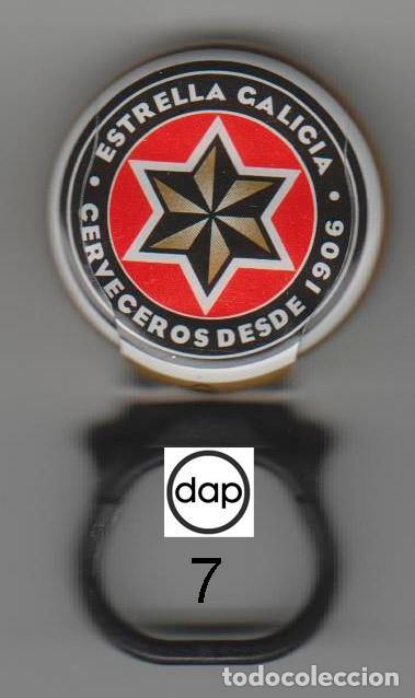 Coleccionismo de cervezas: chapa anilla cerveza ESTRELLA GALICIA DAP 7 tap&oacute;n corona bottle caps beer kronkorken