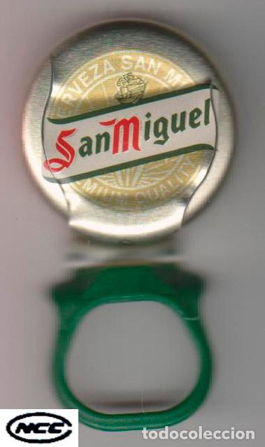 Coleccionismo de cervezas: chapa anilla cerveza SAN MIGUEL NCC tap&oacute;n corona bottle caps beer kronkorken