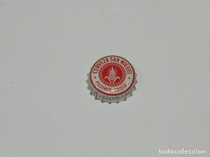 Coleccionismo de cervezas: (M) TAPON CHAPA CORONA - CERVEZAS SAN MIGUEL PILSENER CRISTAL , SE&Ntilde;ALES DE USO