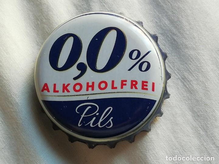 Coleccionismo de cervezas: Chapa tap&oacute;n corona de la cerveza alemana BITBURGER 0,0% ALKOHOLFREI PILS