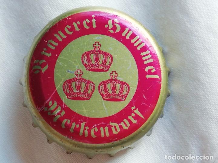 Coleccionismo de cervezas: Chapa tap&oacute;n corona de la cerveza alemana BRAUEREI HUMMEL MERKENDORF