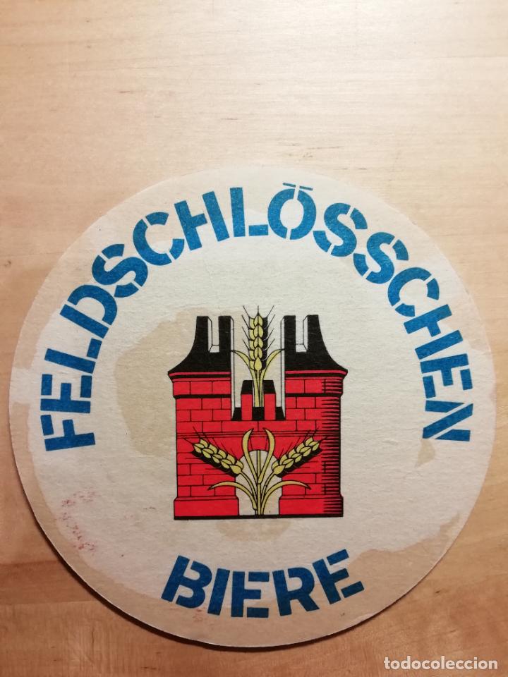 Collezionismo di birre: Posavasos Cerveza Feldschl&ouml;sschen Rheinfelden Suiza Doble cara
