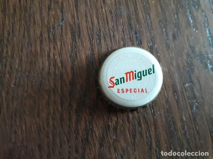 Coleccionismo de cervezas: chapa tap&oacute;n corona de cerveza San Miguel especial