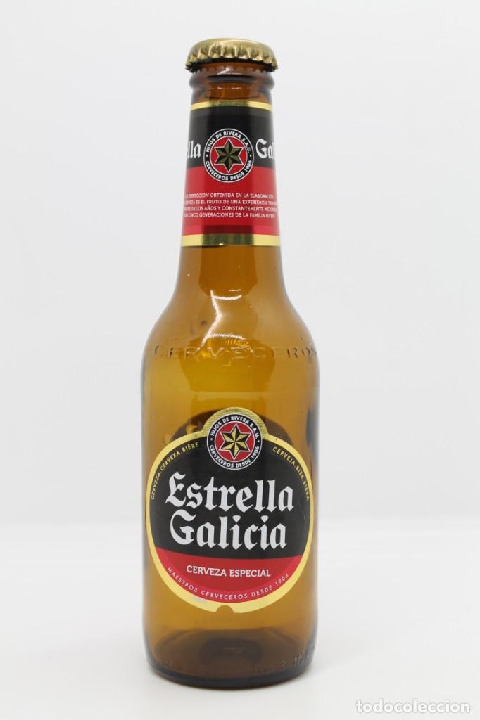 Coleccionismo de cervezas: botella cerveza vac&iacute;a ESTRELLA GALICIA 25 cl Espa&ntilde;a beer birra bier
