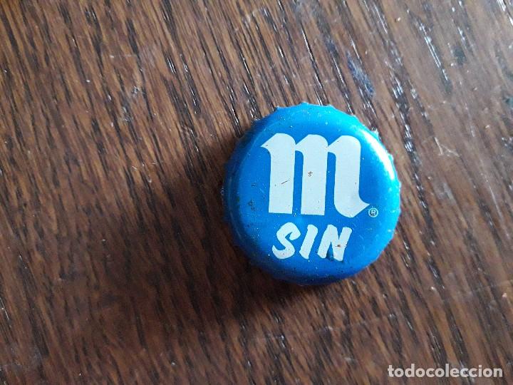 Coleccionismo de cervezas: chapa tap&oacute;n corona cerveza mahou sin.