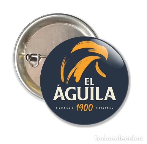 Coleccionismo de cervezas: CHAPA ALFILER 38 MM - PUBLICIDAD - CERVEZA EL AGUILA