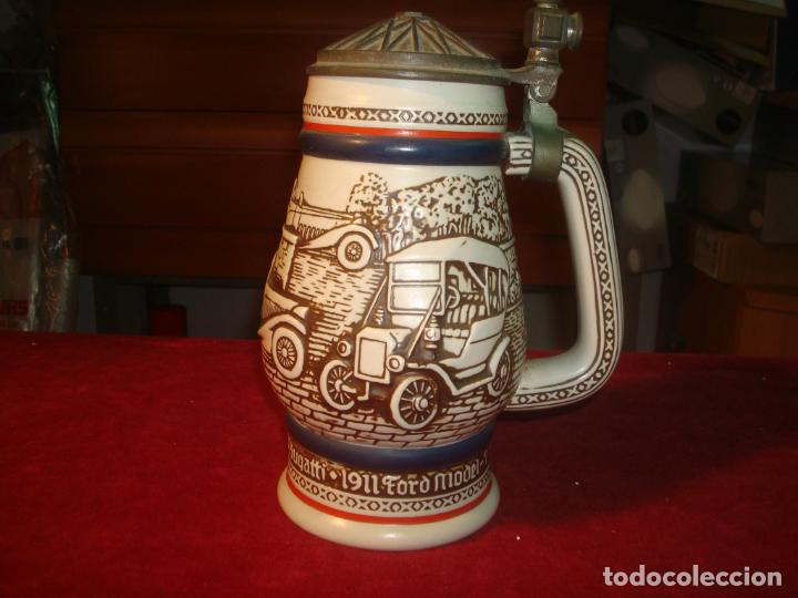 Coleccionismo de cervezas: jarra avon enumerada metal y ceramica 1982 fabricada en brasil 22 cm