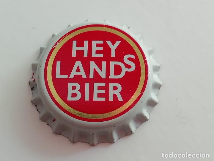 Colecionismo de cervejas: Chapa tap&oacute;n corona NUEVO de la cerveza alemana HEY LANDS BIER