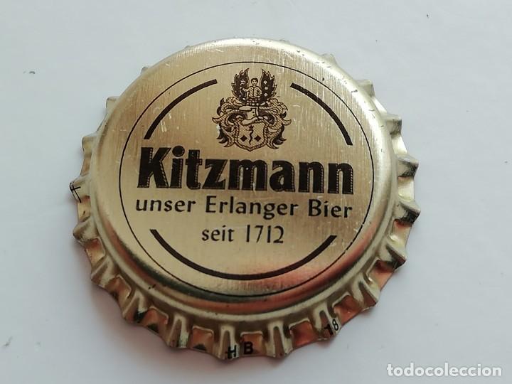 Collezionismo di birre: Chapa tap&oacute;n corona NUEVO de la cerveza alemana KITZMANN UNSER ERLANGER BIER SEIT 1712