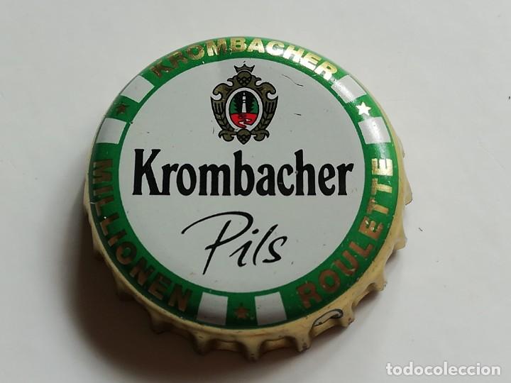 Collezionismo di birre: Chapa tap&oacute;n corona de la cerveza alemana KROMBACHER PILS MILLIONEN ROULETTE
