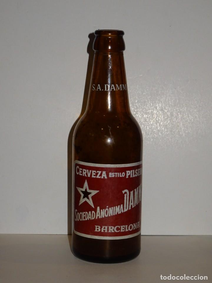 Coleccionismo de cervezas: (A31) BOTELLA SOCIEDAD AN&Oacute;NIMA DAMM - CERVEZA ESTILO PILSEN, BARCELONA - 20,5CM