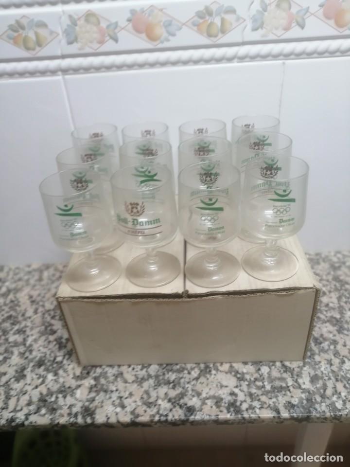 Coleccionismo de cervezas: 12 COPAS CERVEZA DAMM BARCELONA 92 REVERSO VOLL - DAMM EXTRA