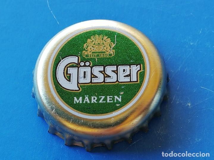Collectionnisme de bi&egrave;res: Chapa tap&oacute;n corona de la cerveza austr&iacute;aca G&Ouml;SSER M&Auml;RZEN