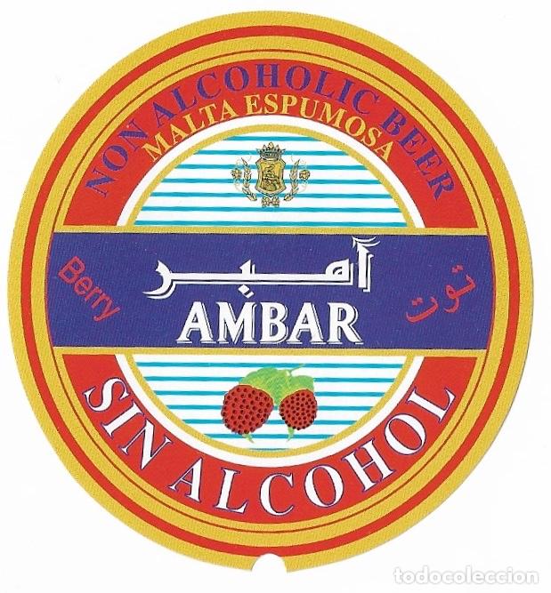 Coleccionismo de cervezas: ETIQUETA CERVEZA AMBAR SIN ALCOHOL EXPORTACION - SIN USAR
