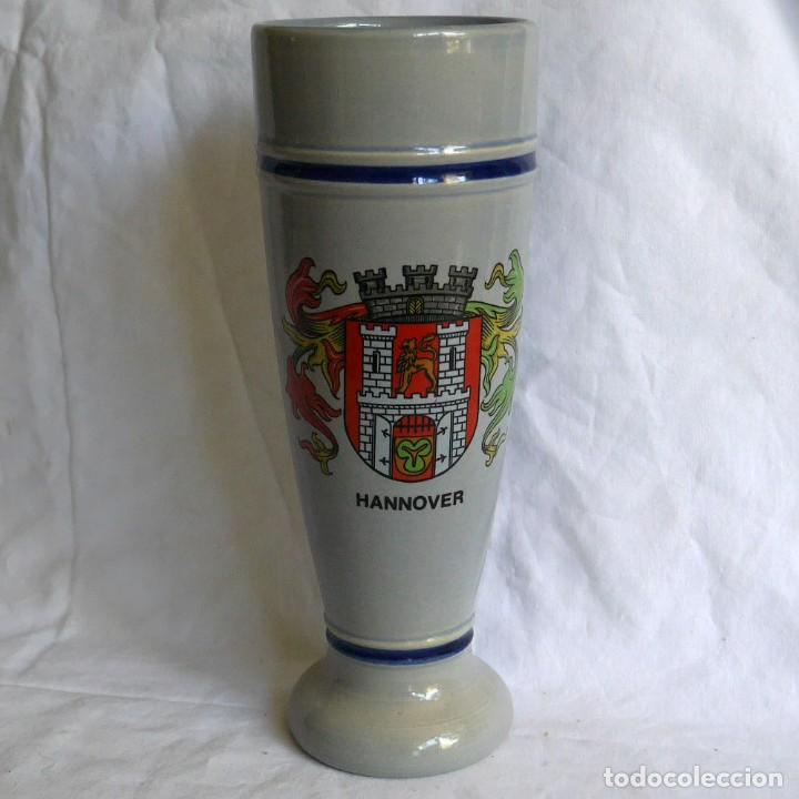 Sammeln von Brauereiartikeln: Copa de cerveza cer&aacute;mica 1/2 litro Hannover