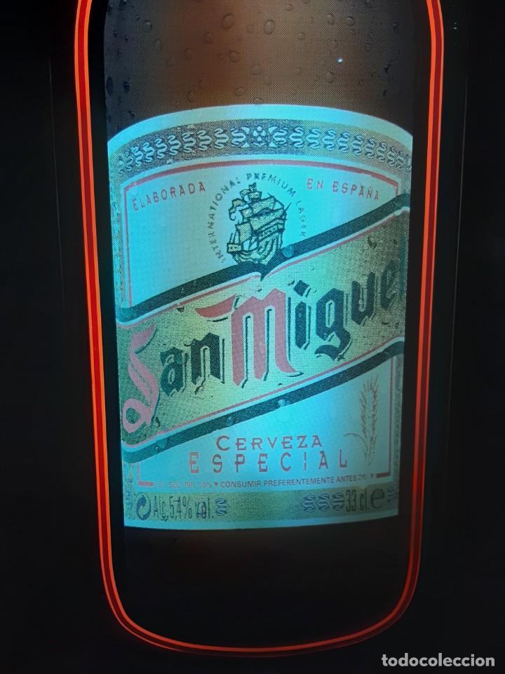 Coleccionismo de cervezas: ROTULO LUMINOSO BOTELLA SAN MIGUEL - Foto 2