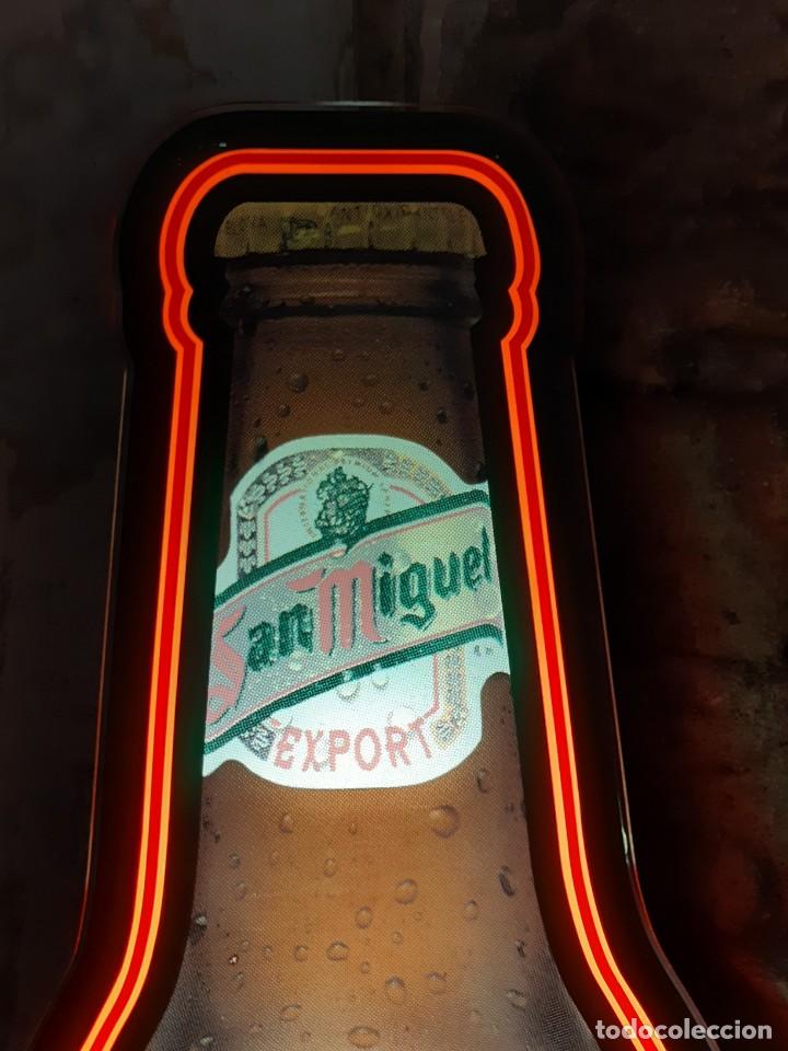 Coleccionismo de cervezas: ROTULO LUMINOSO BOTELLA SAN MIGUEL - Foto 3