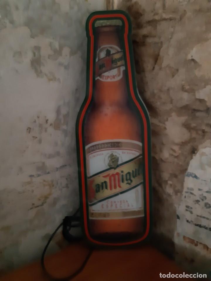 Coleccionismo de cervezas: ROTULO LUMINOSO BOTELLA SAN MIGUEL - Foto 4
