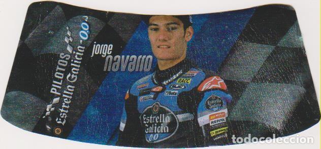 Coleccionismo de cervezas: etiqueta cerveza ESTRELLA GALICIA COLLARIN PILOTOS JORGE NAVARRO MOTO GP beer labels bier birra