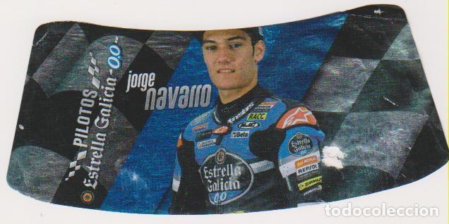 Coleccionismo de cervezas: etiqueta cerveza ESTRELLA GALICIA COLLARIN PILOTOS JORGE NAVARRO MOTO GP beer labels bier birra