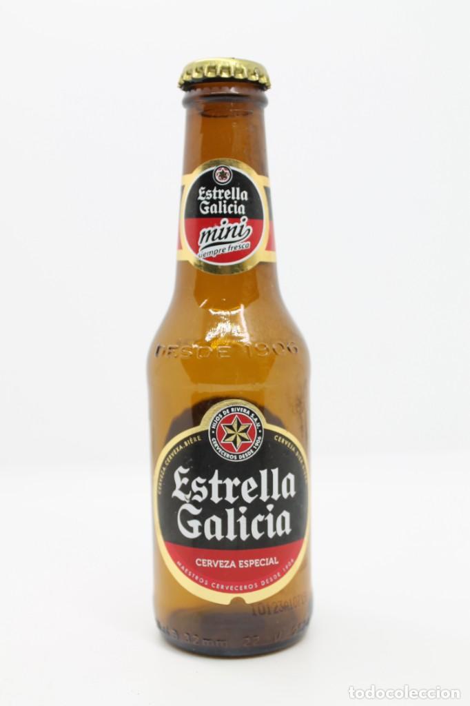 Coleccionismo de cervezas: botella cerveza vac&iacute;a ESTRELLA GALICIA MINI 20cl beer bier birra